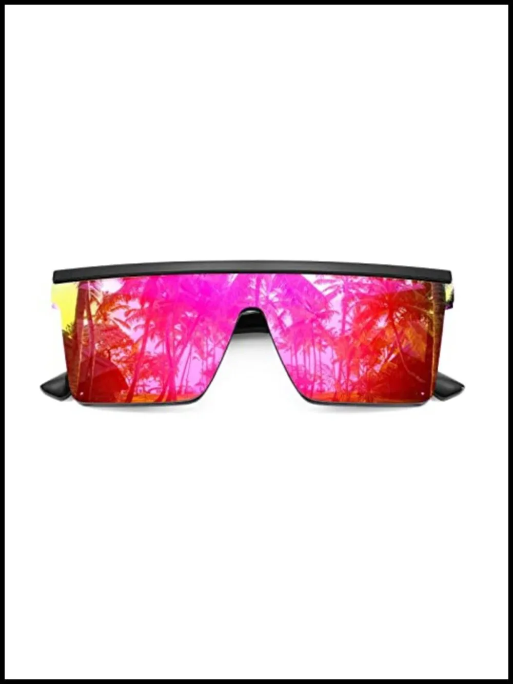 Oversized Square Trendy Visor Sunglasses UV400 Flat Top Shield